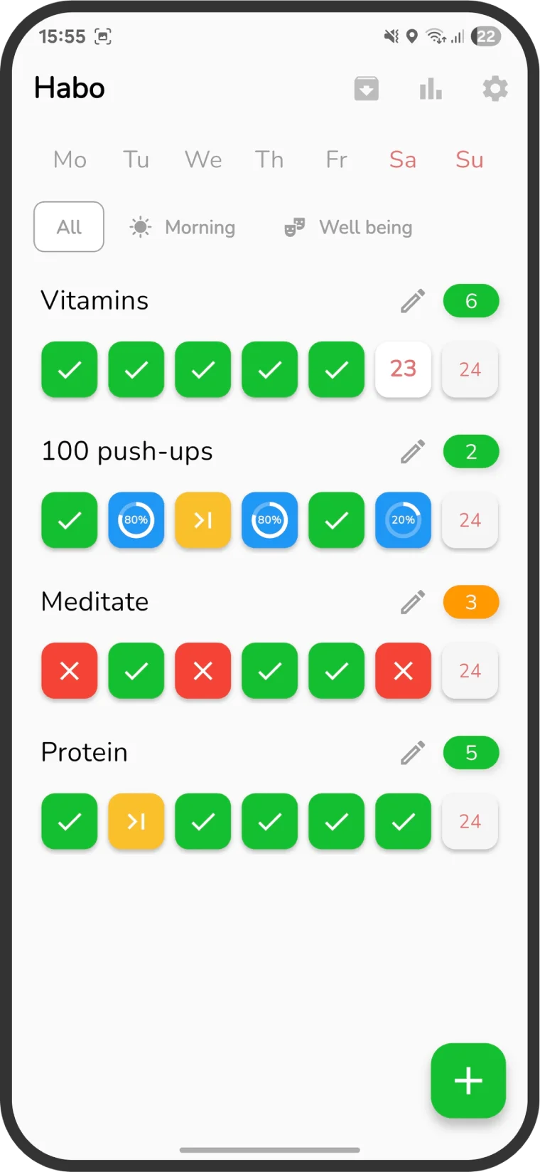 Habo Application Mockup